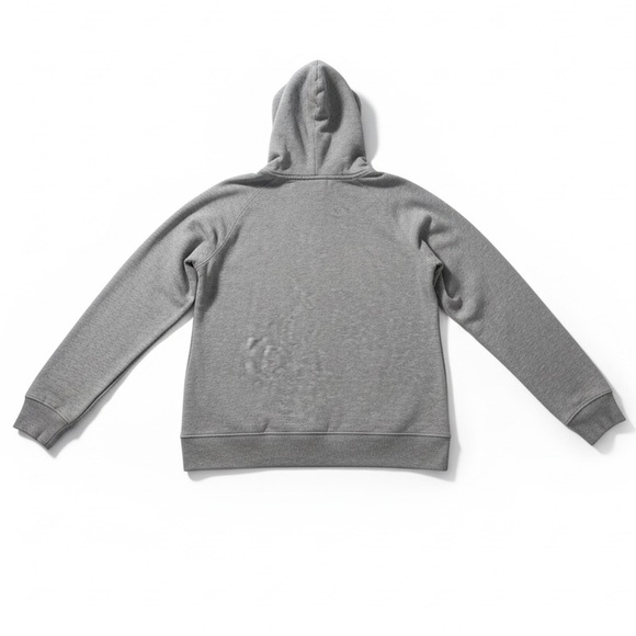 The North Face Women’s Gray Logo Hoodie Sweatshirt Size M Classic Cozy Pullover - Picture 3 of 5